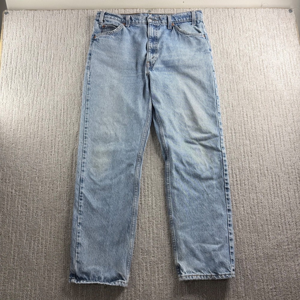 Levis 505 Orange Tab Regular Fit Straight Leg Jeans Mens Size 36x30 (Fits 34x30)